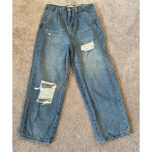 Vervet Flying Monkey Distressed High-Waisted Denim Jeans Size 28 Blue